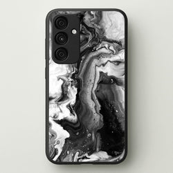 Black and White Leaking Marble  - marble Phone Case for Galaxy A55