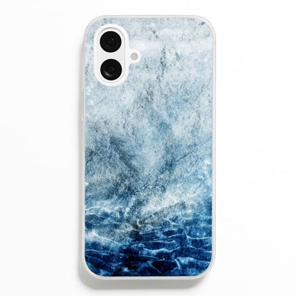 Sea Blue Marble  - marble Phone Case for iPhone 16 Plus