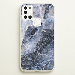 Grey and White Marble  - marble Phone Case for Galaxy A21s