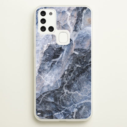 Grey and White Marble  - marble Phone Case for Galaxy A21s