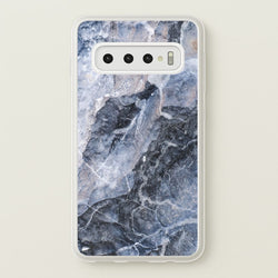 Grey and White Marble  - marble Phone Case for Galaxy S10