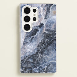 Grey and White Marble  - marble Phone Case for Galaxy S25 Ultra