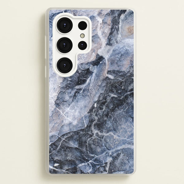 Grey and White Marble  - marble Phone Case for Galaxy S25 Ultra