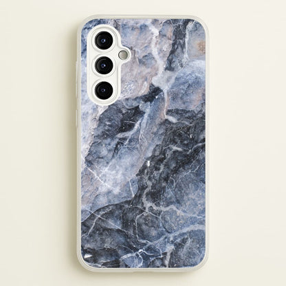 Grey and White Marble  - marble Phone Case for Galaxy A54