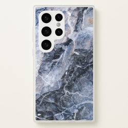Grey and White Marble  - marble Phone Case for Galaxy S24 Ultra