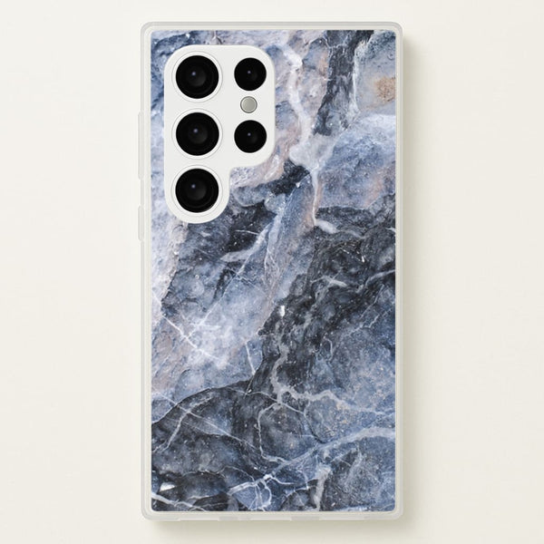 Grey and White Marble  - marble Phone Case for Galaxy S24 Ultra