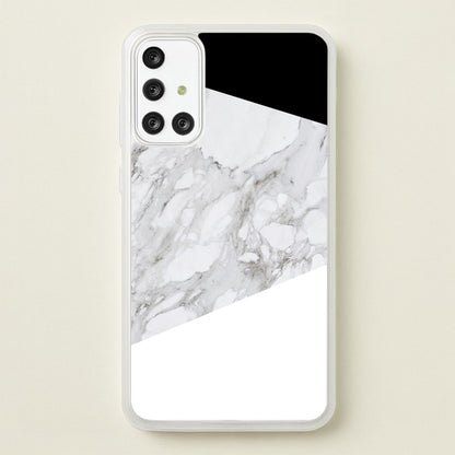 White, Black and Marble Pattern  - marble Phone Case for Galaxy A71