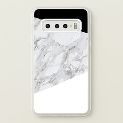 White, Black and Marble Pattern  - marble Phone Case for Galaxy S10