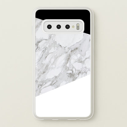 White, Black and Marble Pattern  - marble Phone Case for Galaxy S10