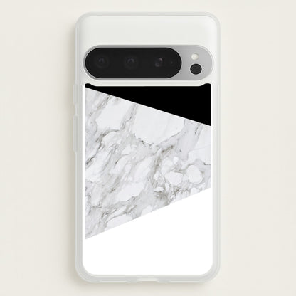 White, Black and Marble Pattern  - marble Phone Case for Google Pixel 9 Pro XL