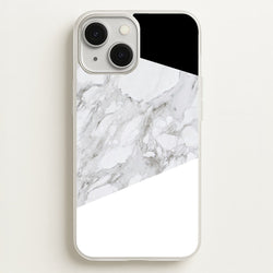 White, Black and Marble Pattern  - marble Phone Case for iPhone 13 Mini