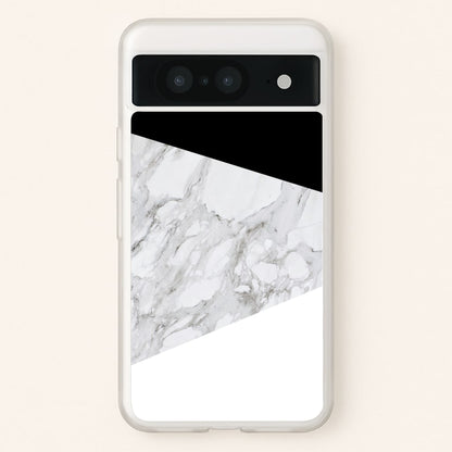 White, Black and Marble Pattern  - marble Phone Case for Google Pixel 8
