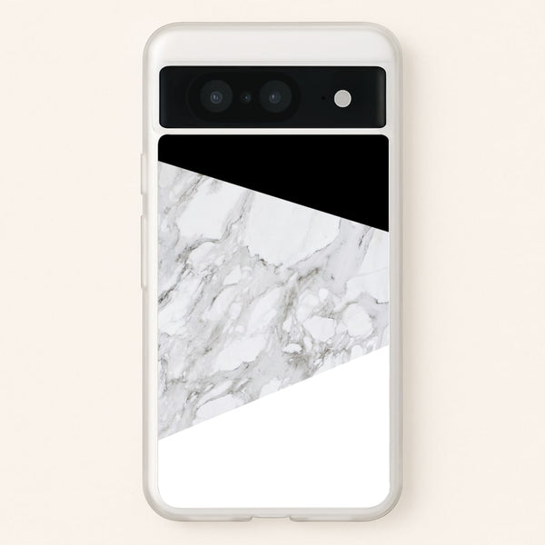 White, Black and Marble Pattern  - marble Phone Case for Google Pixel 8
