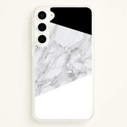 White, Black and Marble Pattern  - marble Phone Case for Galaxy S23