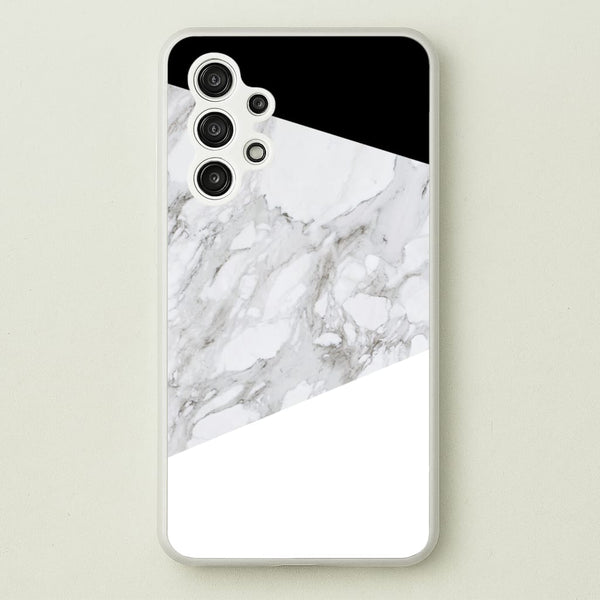 White, Black and Marble Pattern  - marble Phone Case for Galaxy A13