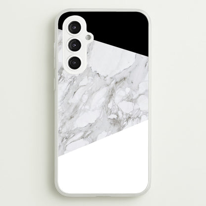 White, Black and Marble Pattern  - marble Phone Case for Galaxy S23FE