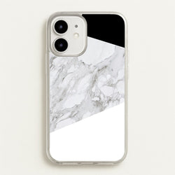 White, Black and Marble Pattern  - marble Phone Case for iPhone 12 Mini