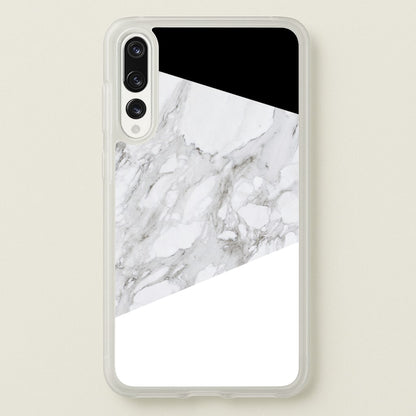 White, Black and Marble Pattern  - marble Phone Case for Huawei P20 Pro