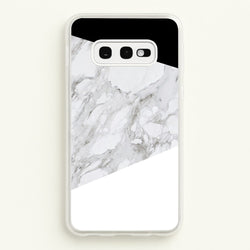 White, Black and Marble Pattern  - marble Phone Case for Galaxy S10e