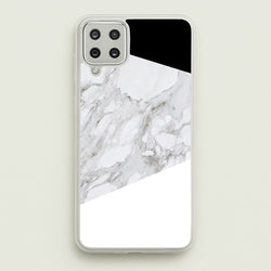 White, Black and Marble Pattern  - marble Phone Case for Galaxy A12