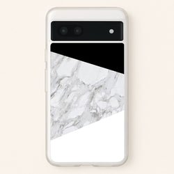 White, Black and Marble Pattern  - marble Phone Case for Google Pixel 7a