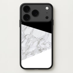 White, Black and Marble Pattern Phone Case for iPhone 17 Pro