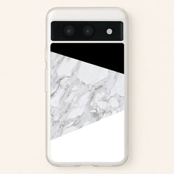 White, Black and Marble Pattern  - marble Phone Case for Google Pixel 8a