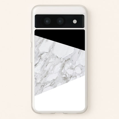 White, Black and Marble Pattern  - marble Phone Case for Google Pixel 8a