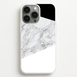 White, Black and Marble Pattern  - marble Phone Case for iPhone 13 Pro Max