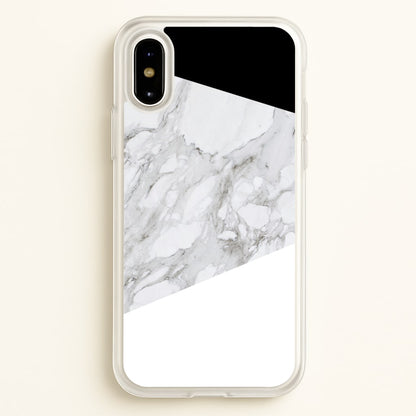 White, Black and Marble Pattern  - marble Phone Case for iPhone X / XS