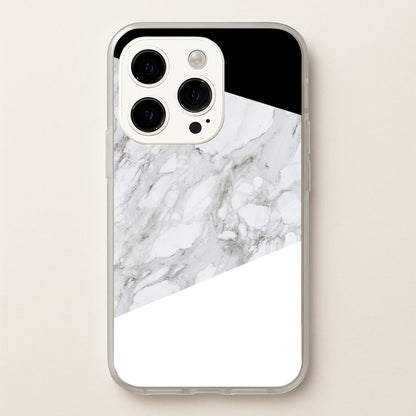 White, Black and Marble Pattern  - marble Phone Case for iPhone 14 Pro Max