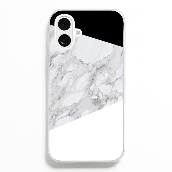 White, Black and Marble Pattern Phone Case