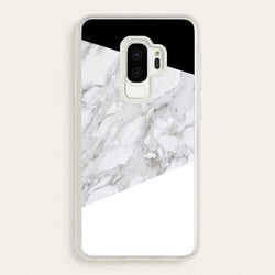 White, Black and Marble Pattern  - marble Phone Case for Galaxy S9 Plus