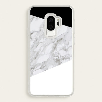 White, Black and Marble Pattern  - marble Phone Case for Galaxy S9 Plus