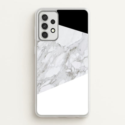White, Black and Marble Pattern  - marble Phone Case for Galaxy A52 / A52s