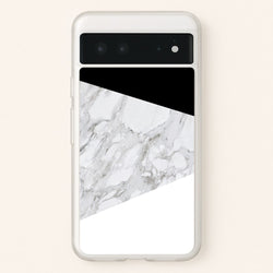 White, Black and Marble Pattern  - marble Phone Case for Google Pixel 6