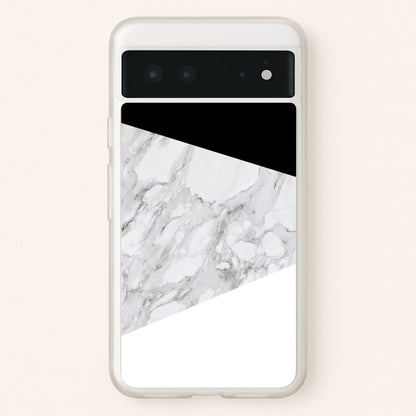 White, Black and Marble Pattern  - marble Phone Case for Google Pixel 6