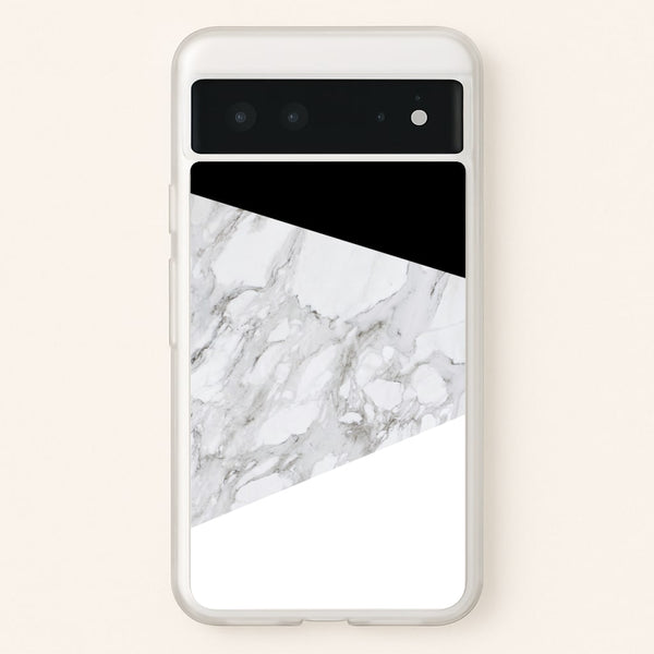 White, Black and Marble Pattern  - marble Phone Case for Google Pixel 6