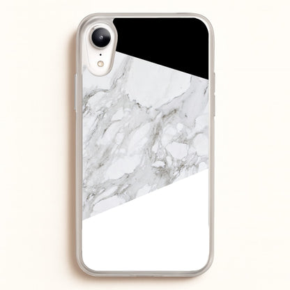 White, Black and Marble Pattern  - marble Phone Case for iPhone XR