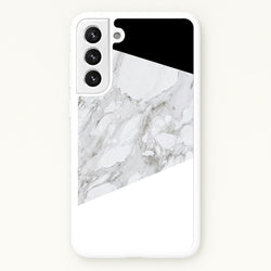 White, Black and Marble Pattern  - marble Phone Case for Galaxy S22 Plus