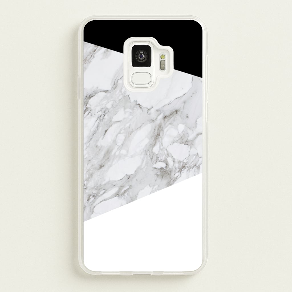 White, Black and Marble Pattern  - marble Phone Case for Galaxy S9