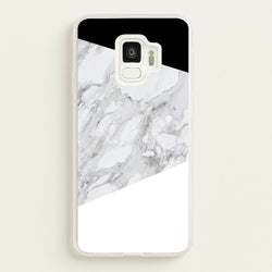 White, Black and Marble Pattern  - marble Phone Case for Galaxy S9