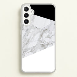 White, Black and Marble Pattern  - marble Phone Case for Galaxy A36