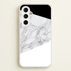 White, Black and Marble Pattern  - marble Phone Case for Galaxy A54