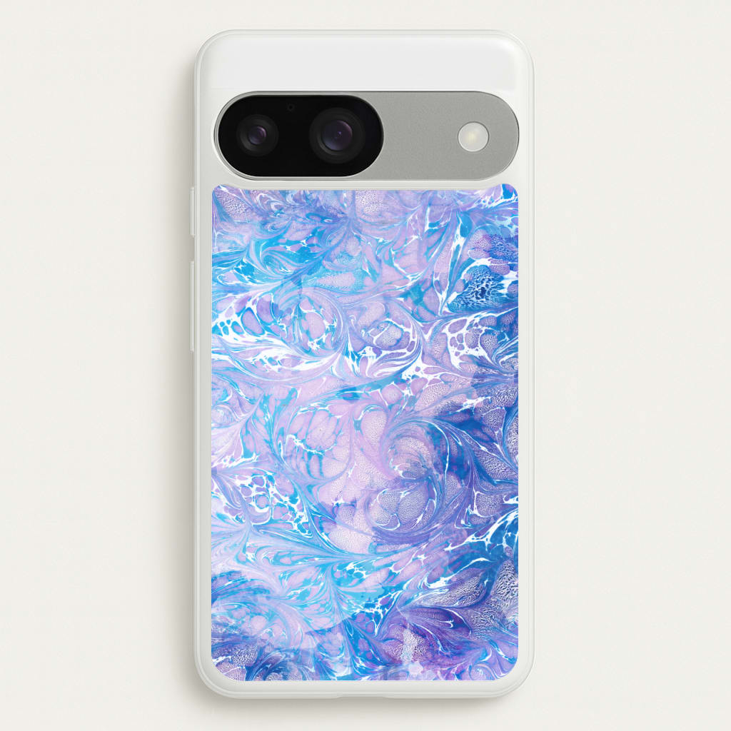 Sea Blue Swirly Marble  - marble Phone Case for Google Pixel 9 / 9 Pro