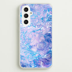 Sea Blue Swirly Marble  - marble Phone Case for Galaxy S23FE