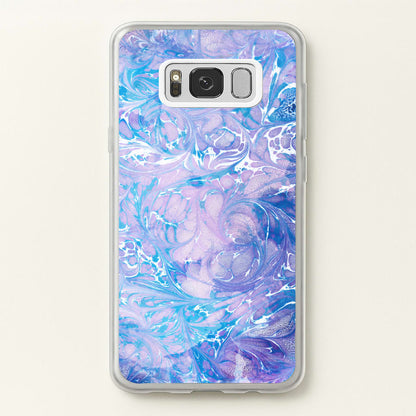 Sea Blue Swirly Marble  - marble Phone Case for Galaxy S8