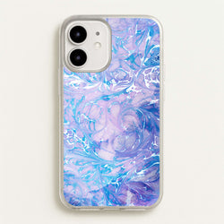 Sea Blue Swirly Marble  - marble Phone Case for iPhone 12 / 12 Pro