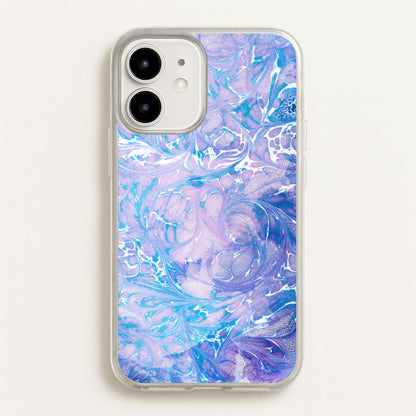 Sea Blue Swirly Marble  - marble Phone Case for iPhone 12 / 12 Pro