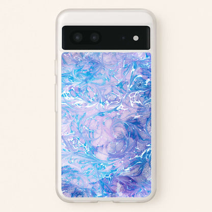 Sea Blue Swirly Marble  - marble Phone Case for Google Pixel 7